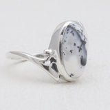 925 Silver Dendritic Opal Rings