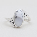 925 Silver Dendritic Opal Rings