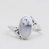 925 Silver Dendritic Opal Rings