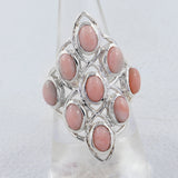925 Sterling Silver Pink Opal Ring