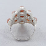 925 Sterling Silver Pink Opal Ring