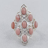 925 Sterling Silver Pink Opal Ring