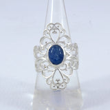 Natural Rainbow Moonstone Silver Rings