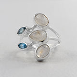 Natural Labradorite Silver Ring