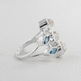 Natural Labradorite Silver Ring