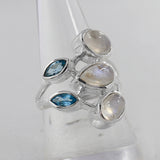 Natural Labradorite Silver Ring