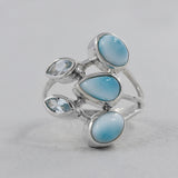 Natural Labradorite Silver Ring