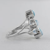 Natural Labradorite Silver Ring