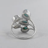 Natural Labradorite Silver Ring