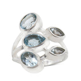 Natural Labradorite Silver Ring