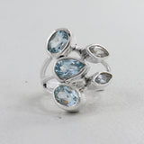 Natural Labradorite Silver Ring