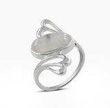 Natural Dendritic Opal Silver Rings