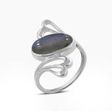 Natural Dendritic Opal Silver Rings