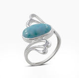 Natural Dendritic Opal Silver Rings