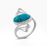 Natural Dendritic Opal Silver Rings