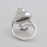 Natural Dendritic Opal Silver Rings