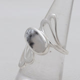 Natural Dendritic Opal Silver Rings