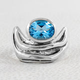 Natural Labradorite Silver Ring