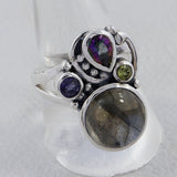 Natural Amethyst Sterling Silver Rings
