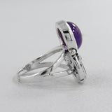 Natural Amethyst Sterling Silver Rings