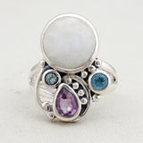 Natural Amethyst Sterling Silver Rings