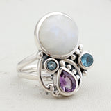Natural Amethyst Sterling Silver Rings