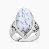 925 Silver Dendritic Opal Rings