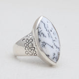 925 Silver Dendritic Opal Rings