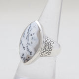 925 Silver Dendritic Opal Rings