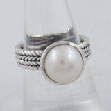 Cultured Fresh Water Pearl Silver Rings