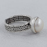 Cultured Fresh Water Pearl Silver Rings