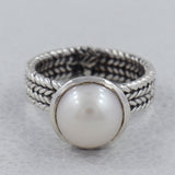 Cultured Fresh Water Pearl Silver Rings