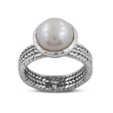 Cultured Fresh Water Pearl Silver Rings