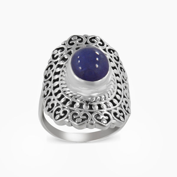 Larimar Gemstone 925 Sterling Silver Rings