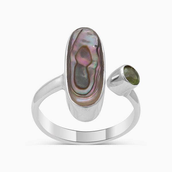 Abalone Shell Silver Rings