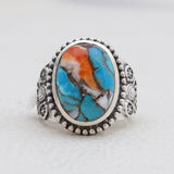 925 Silver Boulder Turquoise Rings