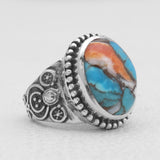 925 Silver Boulder Turquoise Rings