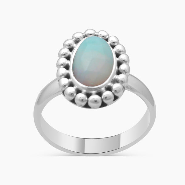 Ethiopian Opal Silver Rings