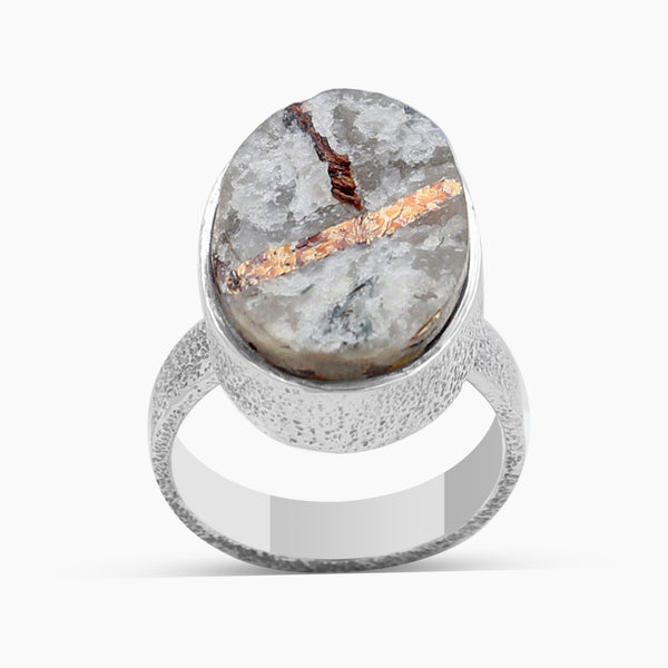 Raw Uncut Astrophyllite Silver Rings