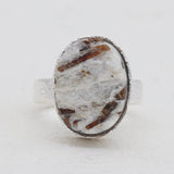 Raw Uncut Astrophyllite Silver Rings