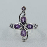 925 Sterling Silver Amethyst Ring