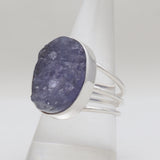 925 Sterling Silver Rough Tanzanite Rings
