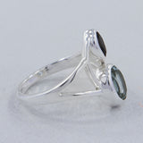 925 Sterling Silver Blue Topaz Ring
