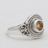 925 Sterling Silver Citrine Rings