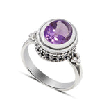 Natural Amethyst 925 Sterling Silver Ring