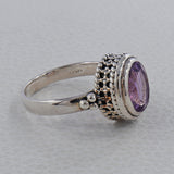 Natural Amethyst 925 Sterling Silver Ring