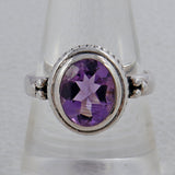 Natural Amethyst 925 Sterling Silver Ring