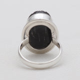Black Tourmaline Silver Designer Rings