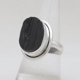 Black Tourmaline Silver Designer Rings