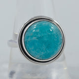 Green Amazonite  Silver Ring